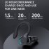 5 2 Bluetooth compatible Wireless Earphone Waterproof Subwoofer Sports In ear Headphone black