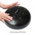 5 5 in  Steel Tongue Drum Steel Drums Flatsons Handpan Standard C Key 8 Notes with Drum Mallets Carry Bag black