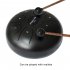 5 5 in  Steel Tongue Drum Steel Drums Flatsons Handpan Standard C Key 8 Notes with Drum Mallets Carry Bag black