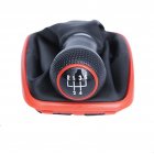 5/6 Speed Gear Shift Knob Lever Shifter Gaitor Boot PU Leather For Volkswagen VW 2003-2008 Golf 4 IV MK4 GTI R32 Jetta Red/5 speed
