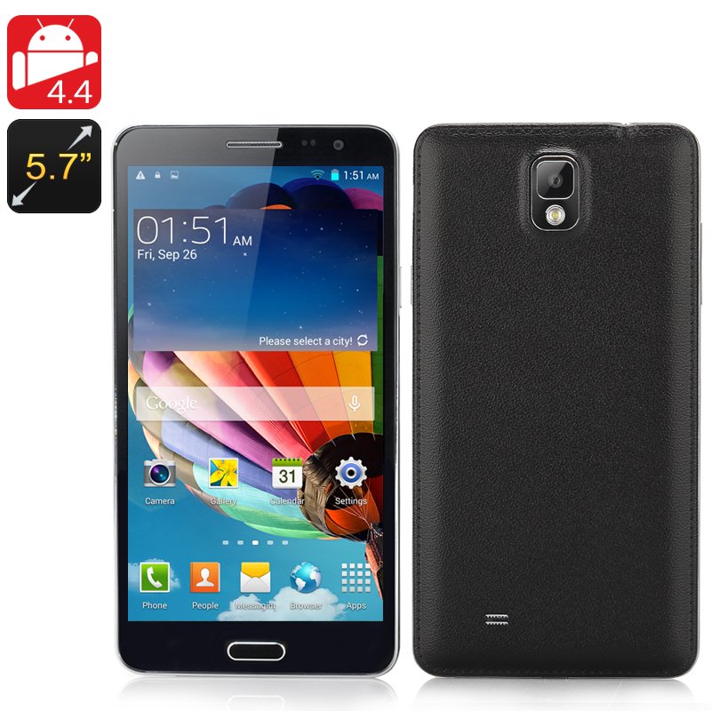 Android 4.4 Octa Core Phone 'Note3' (Black)