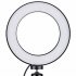 5 7  Ring Light with Desktop Stand Mini LED Camera Light with Cell Phone Holder for YouTube Video and Makeup  Silver