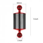 5 8 10 12 Inch Carbon Fiber Float Buoyancy Aquatic Arm Dual Ball Floating Arm Diving Camera Underwater Diving Tray red