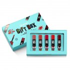 5 Colors/Set Waterproof Lipstick Matte Lip Gloss Easy To Wear Lip Gloss Long-lasting Lip Cometics Set