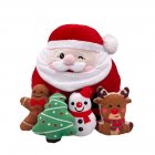 5-In-1 Christmas Plush Doll Santa Elk Snowman Gingerbread Man Stuffed Plushies Set Christmas Plush Toys For Gifts Home Decor as shown