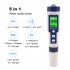 5 In 1 Digital Water Quality Monitor Tester Tds ec ph salinity temperature Meter For Swimming Pool Drinking Water Aquarium 9909 is without backlit