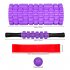 5 In 1 Foam Roller Set For Deep Muscle Massage Trigger Point Foam Roller Massage Roller Massage Ball Stretching Strap For Whole Body Exercise Purple