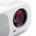 5 Inch TFT LCD LED Projector emits 2600 Lumens  has a 800x480 Resolution with 1080p Support and Manual Focus Lens