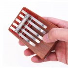 5-Key Kalimba Rosewood Mbira Children Mini Guitar Thumb Piano Traditional Musical Instrument Perfect Gift for Kids red