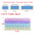 5 Layers Wavy Spliced Chiffon Table Skirt for Wedding Party Decoration color 14FT