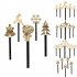5 Pack 2V Outdoor Solar Lights With Solar Panels Solar Powered Garden Lights Christmas Decorations For Patio Yard Pathway Snowflakes