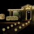 5 Pack 2V Outdoor Solar Lights With Solar Panels Solar Powered Garden Lights Christmas Decorations For Patio Yard Pathway Snowflakes