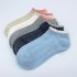 5 Pairs Breathable Mesh Socks Casual Cotton Lace Boat Socks for Adults Color mixing One size