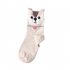 5 Pcs Lovely Dog Cat Ear Cartoon Socks Pure Cotton Antibacterial Deodorant Socks