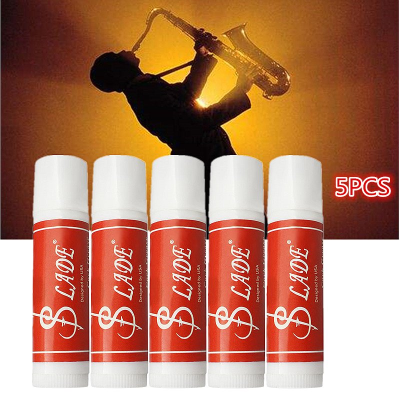 5 Pcs Premium Cork Grease Delicate Smooth Waterproof for Clarinet Saxophone Oboe Flute Wind Instruments Parts & Accessory White cylindrical_1 set (5 pcs)