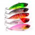 5 Pcs VIB Life like Fishing Lures 5 Color Fishing Tackle Artificial Hard Bass Baits with Dual Fishhook