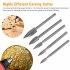 5 Pcs Wood Carving Engraving Drill Bit Rotary Tools Kit DIY Woodworking Drill Accessories For Wood Carving Enthusiasts 5pcs