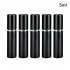 5 Pcs set 5ml Travel Cosmetic Bottle Portable Anodized Aluminum Empty Perfume Sub bottle black