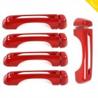 5 Pcs set Door tail Door  Outer  Handle  Cover Trim Decor B Type For Wrangler Jl  18 Years   Red