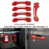 5 Pcs set Door tail Door  Outer  Handle  Cover Trim Decor B Type For Wrangler Jl  18 Years   Red