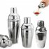 5 Pcs set Stainless Steel Cocktail  Shaker  Set Shaker   Mixing Spoon   Ice Forceps   Filter   Measuring Cup Reusable Professional Bartending Tool 750ML