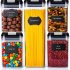 5 Piece Food Storage Container Set With Marking Pen Label Paper Measuring Spoon Impact Resistant Airtight Clear Durable Canisters For Kitchen Dinning Room 5 set