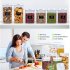 5 Piece Food Storage Container Set With Marking Pen Label Paper Measuring Spoon Impact Resistant Airtight Clear Durable Canisters For Kitchen Dinning Room 5 set