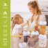 5 Piece Food Storage Container Set With Marking Pen Label Paper Measuring Spoon Impact Resistant Airtight Clear Durable Canisters For Kitchen Dinning Room 5 set