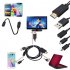 5 Pin   11 Pin Micro USB HDMI 1080P HD TV Cable Adapter for Android Phone red