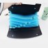 5 Pockets Double Button A4 Expanding File Holder for Document Storage Black   blue