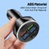 5 Port USB Car Charger With LED Light Display Voltage Monitor Fast Charging Cigarette Lighter Adapter For Smart Phone black