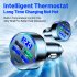 5 Port USB Car Charger With LED Light Display Voltage Monitor Fast Charging Cigarette Lighter Adapter For Smart Phone black