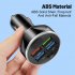 5 Port USB Car Charger With LED Light Display Voltage Monitor Fast Charging Cigarette Lighter Adapter For Smart Phone White