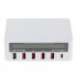 5 Port USB QC 3 0 Quick Charger LCD Voltage Current Display for iPhone iPad Samsung white AU plug