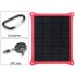 5 Watt Monocrystalline portable solar panel charger with IP55 rating for outdoor use and has a transformer and charging protection for phones and gadgets 