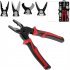 5 in 1 200mm Multifunctional Plier with Storage Box High Strength High Hardness Steel Wire Plier Red