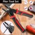 5 in 1 200mm Multifunctional Plier with Storage Box High Strength High Hardness Steel Wire Plier Red