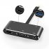 5 in 1 Adapter Hub with HDMI VGA USB3 0 3 5mm Audio USB Type C interface for Computer Tablet Smartphone Display black