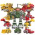 5 in 1 Assembled Deformation Robot Toy Disassembly Assembly Engineering Vehicle Toys For Boys Collection green robot model