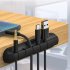 5 in 1 Cable Organizer Silicone USB Cable Desktop Tidy Wire Management Clips Cable Holder for TV Notebook Computer Office black
