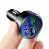 5 in 1 Charger 4 USB Port Type c Fast Car Charger Led Digital Display Black