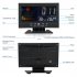 5 in 1 Desktop Digital Alarm Clock Voice Control Touch Screen Energy Saving Led Temperature Humidity Monitor black
