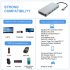 5 in 1 Docking Station USB 3 1 PD Charging VGA USB3 0 2 HDMI 2K 4K Multifunction Adapter Converter Silver
