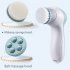 5 in 1 Electric Face Cleansing Brush Deep Cleaning Silicone Multifunctional Wash Face Machine Skin Care Purple