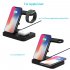 5 in 1 Fast Wireless Charger for Airpods 2   Pro Wireless Charging Recevice Center black