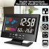 5 in 1 Led Digital Alarm Clock Calendar Weather Display Thermometer Humidity Monitor With Snooze Functions black