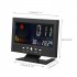 5 in 1 Led Digital Alarm Clock Calendar Weather Display Thermometer Humidity Monitor With Snooze Functions black