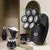 5 in 1 Men Electric Razor Portable Waterproof Led Display Usb Charging Head Shavers Grooming Kit 7 blade set