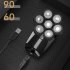 5 in 1 Men Electric Razor Portable Waterproof Led Display Usb Charging Head Shavers Grooming Kit 7 blade set