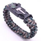 5-in-1 Multi-function Outdoor Seven-core Umbrella Rope Lanyard Camping Adventure Bracelet Forest jungle camouflage